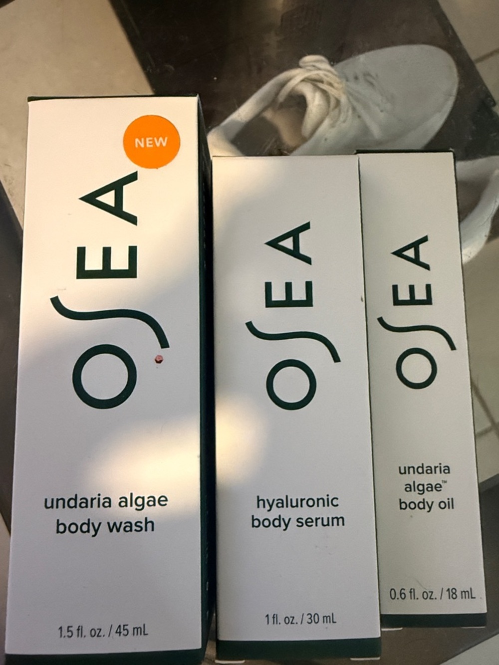 OSEA Hyaluronic Body Serum & Undaria Algae Set — White Hydrating Skincare
